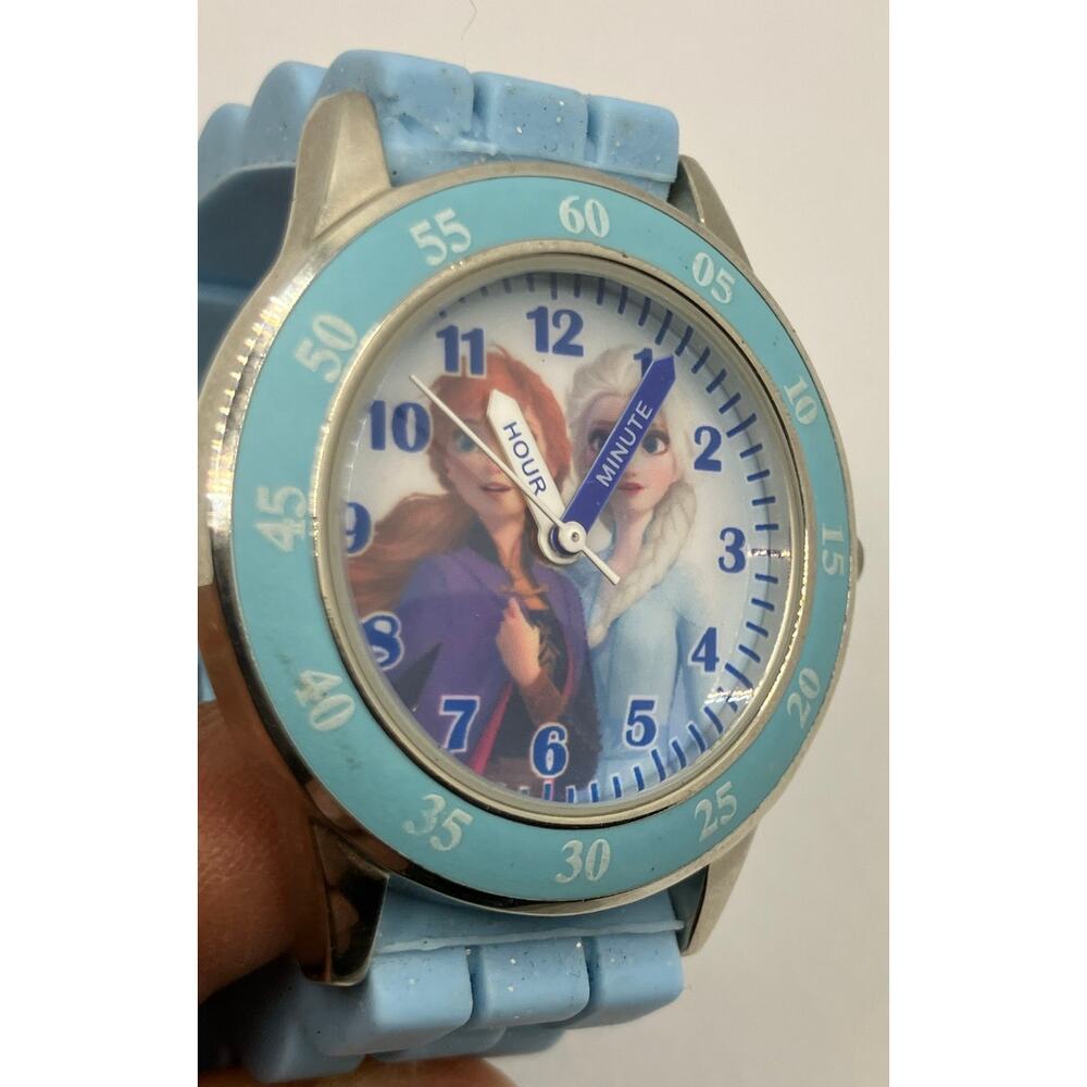 Frozen Disney Watch Girl TEEN Women's Blue Analog Ana Elsa *new battery*